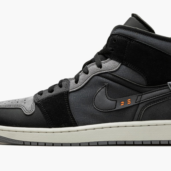 Nike air jordan 1 mid black dark grey online